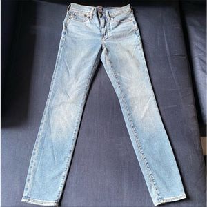 NWT J. CREW 9” Mid-Rise Skinny Jeans Light Wash Women’s Size 24 SPRING ‘22